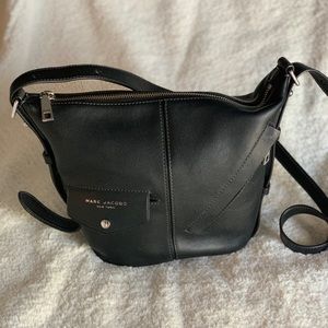 Marc by Marc Jacobs black leather shoulder bag.